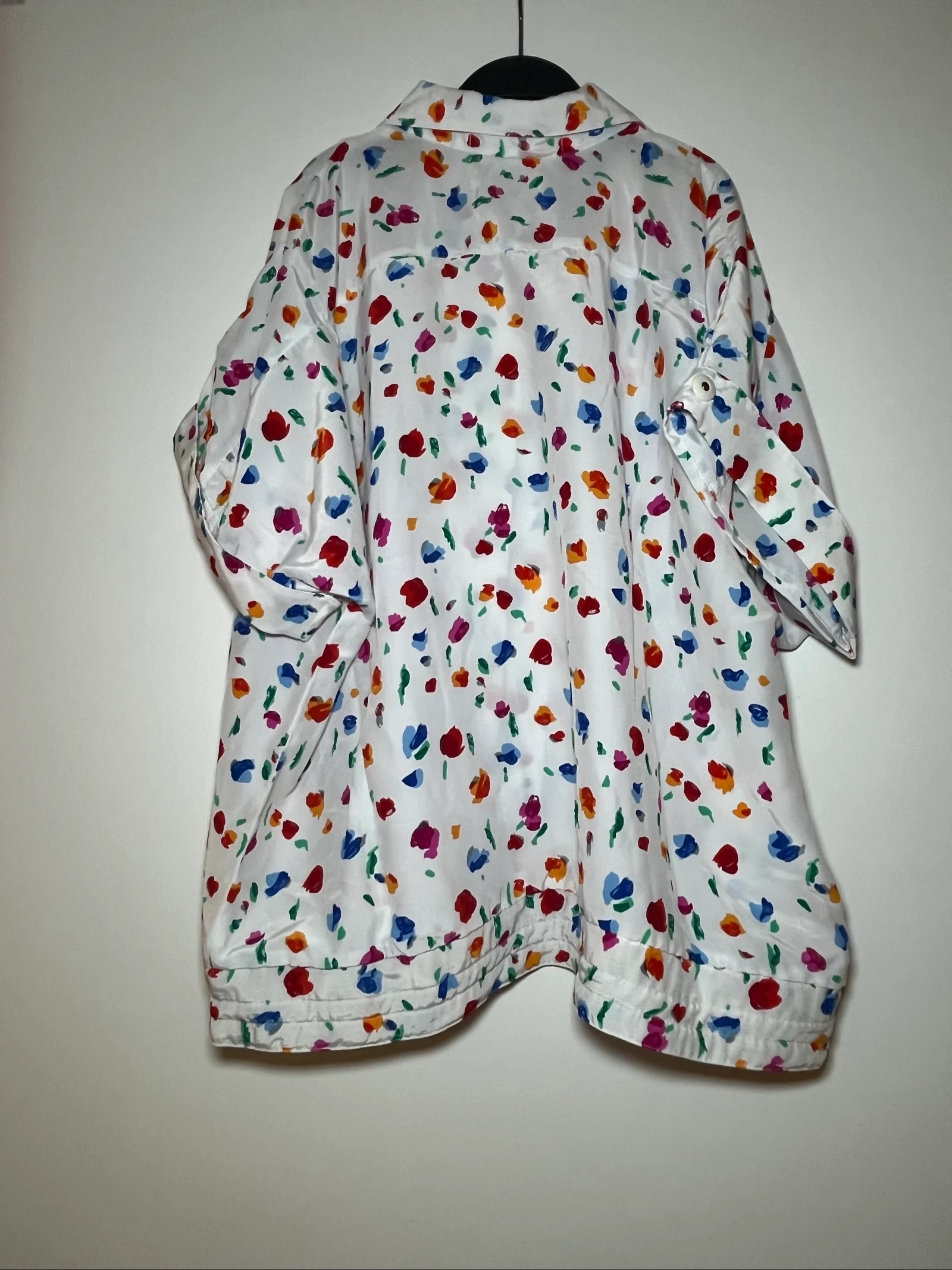 Pierre segade blouse that can also serve as a light jacket - white and floral - size 46 – photo 7